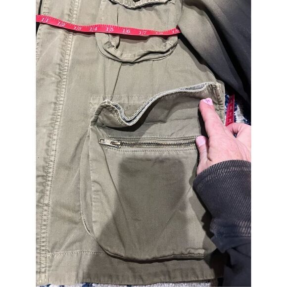 Current Elliott Lone Soldier Jacket with Ombre Coated Sleeves - Picture 7 of 11